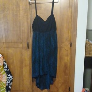 Black and Blue Strappy Dress